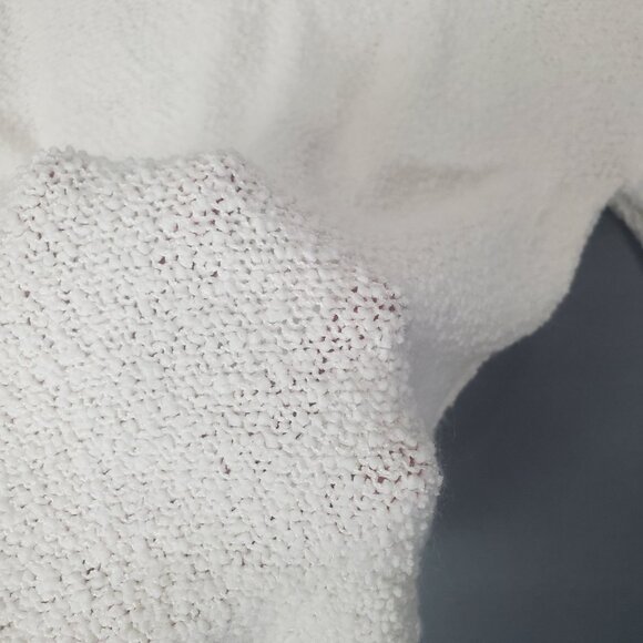 KNOX ROSE Womens Sweater SZ M Slouchy V-Neck‎ Pullover Long Sleeves Knit White - Picture 6 of 7